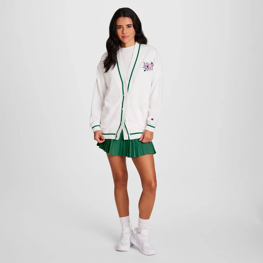 Cardigan Country Club, C Logo floreale ricamato
