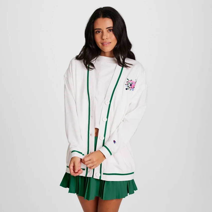Cardigan Country Club, C Logo floreale ricamato