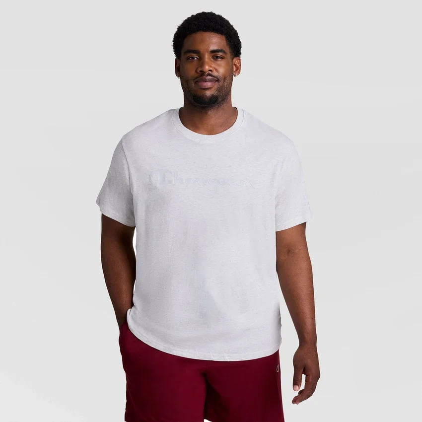 Classic Graphic T-shirt, Script Logo in tono su tono - Taglie grandi e alte