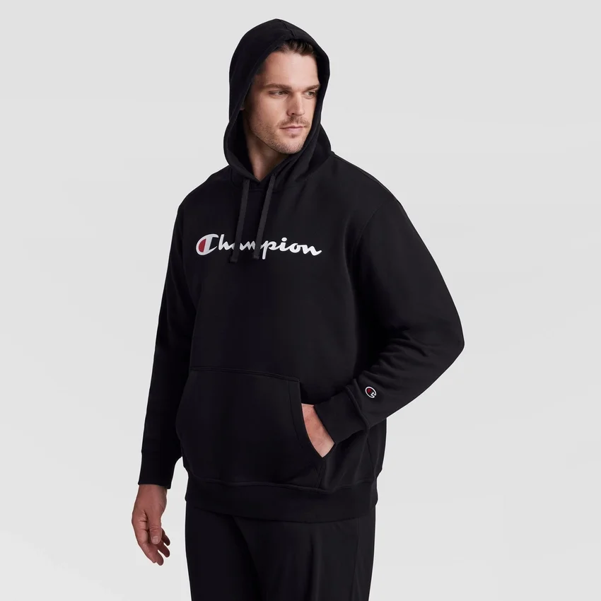 Felpa con cappuccio Powerblend, Script Logo - Taglie grandi e alte
