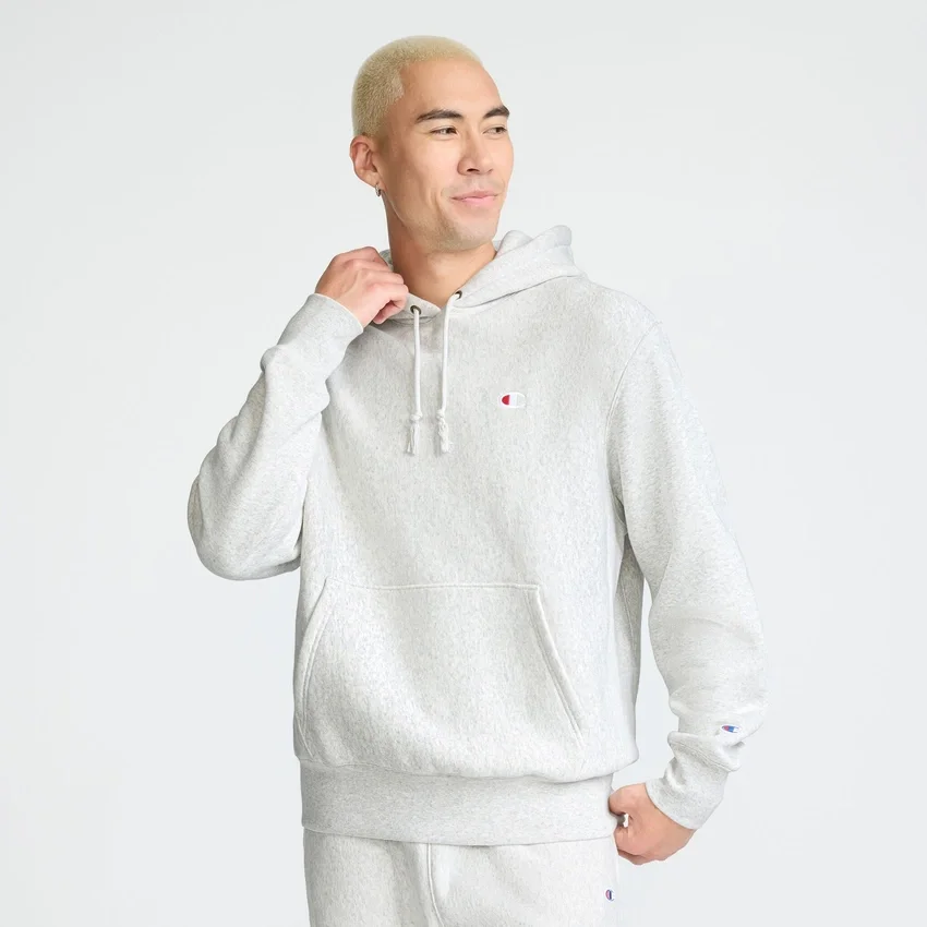 Felpa con cappuccio Reverse Weave Small C