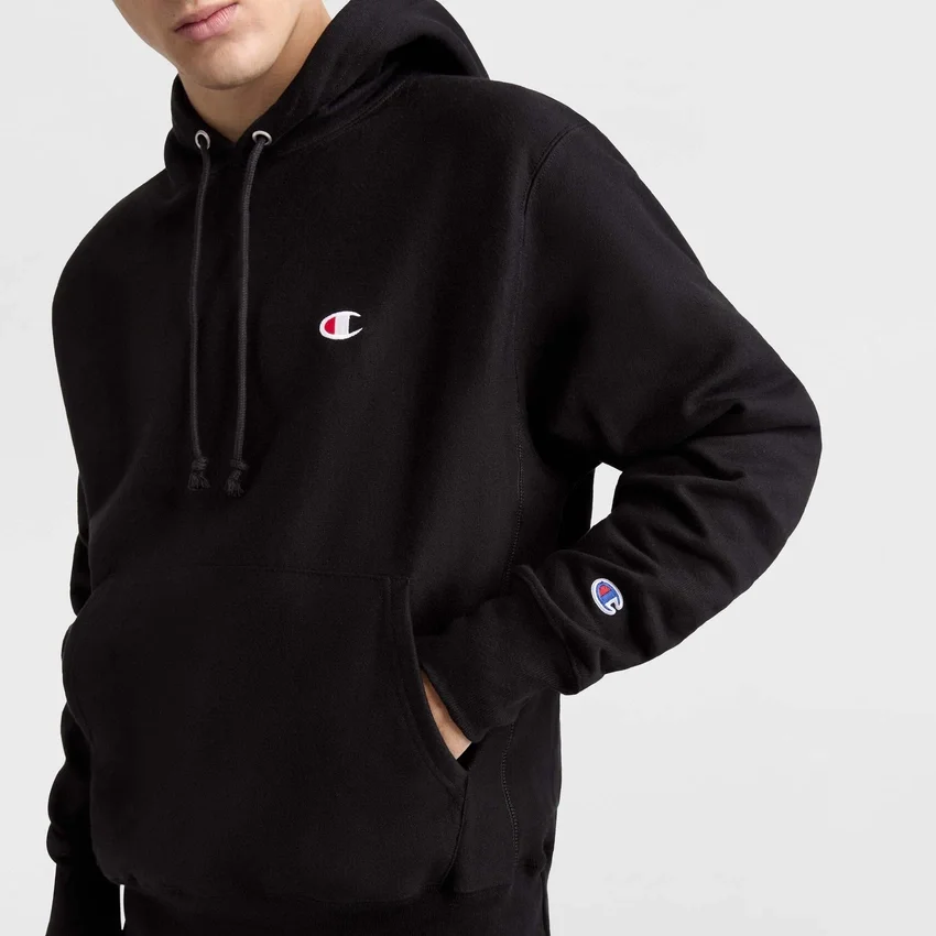 Felpa con cappuccio Reverse Weave Small C