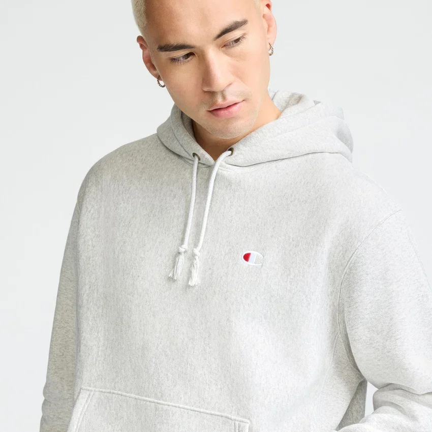 Felpa con cappuccio Reverse Weave Small C