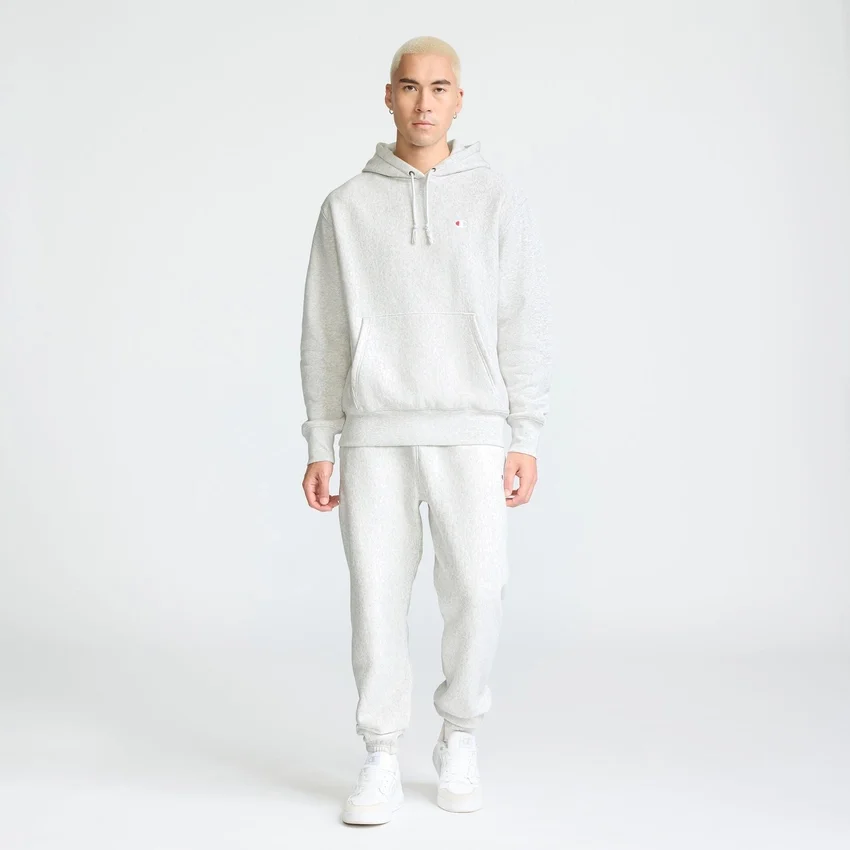 Felpa con cappuccio Reverse Weave Small C