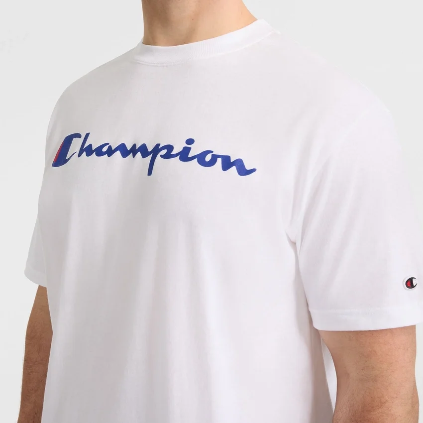 Maglietta con grafica classica, Script Logo - Taglie grandi e alte