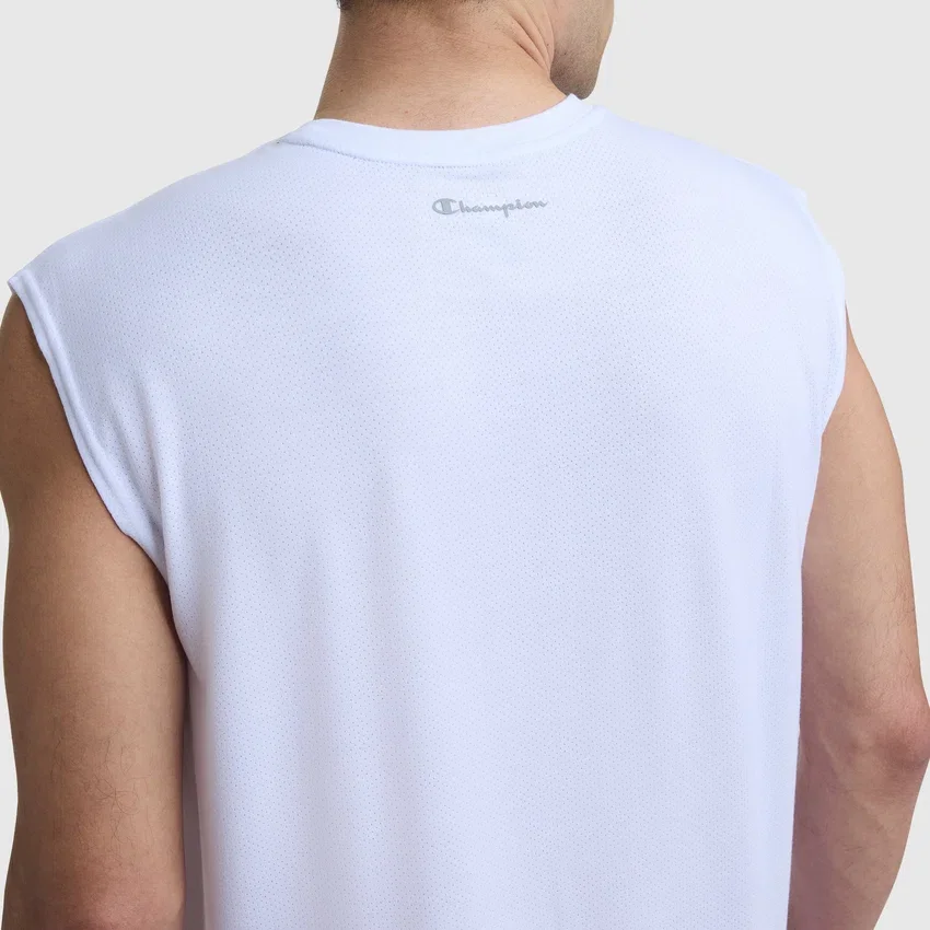 Maglietta Sport a girocollo con taglio muscoloso, Script Logo