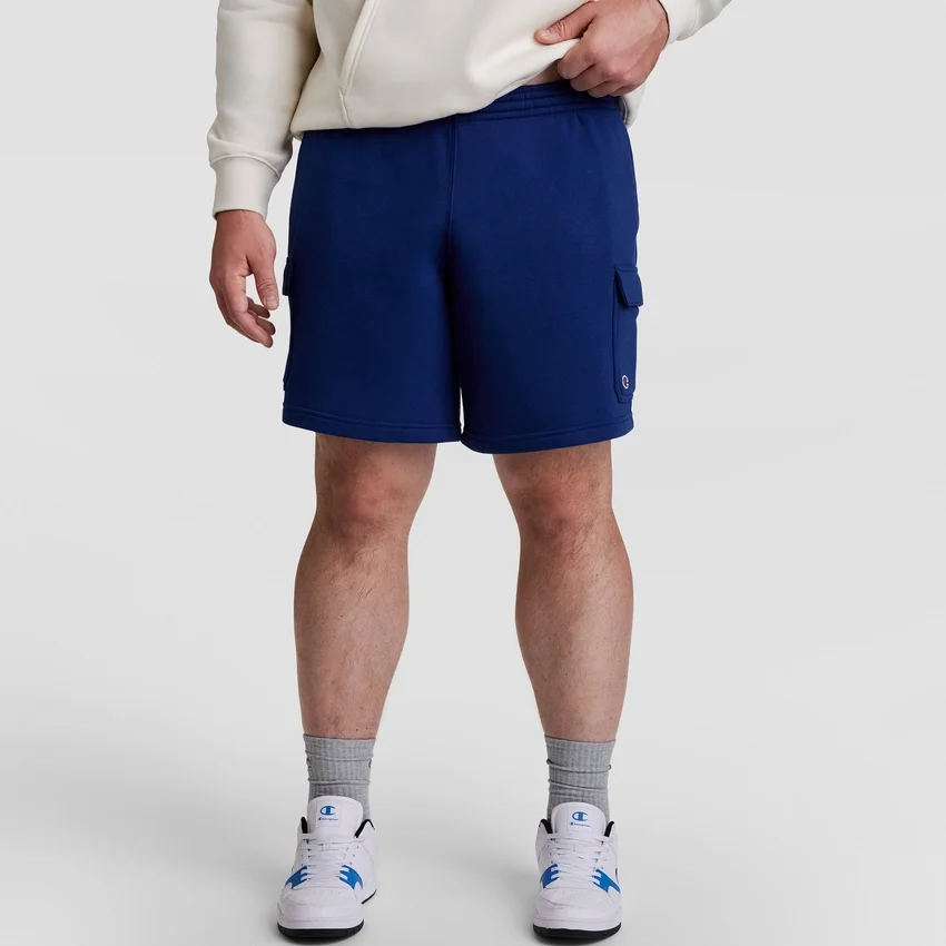 Pantaloncini cargo in pile da 8", C Logo