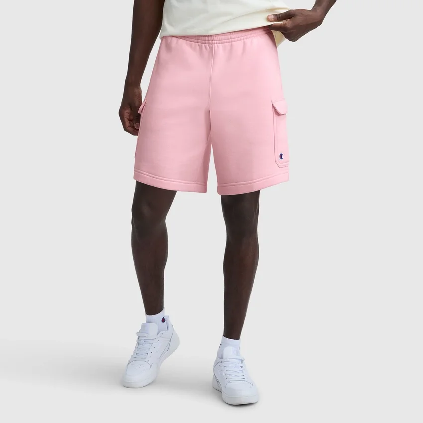 Pantaloncini cargo in pile da 8", C Logo