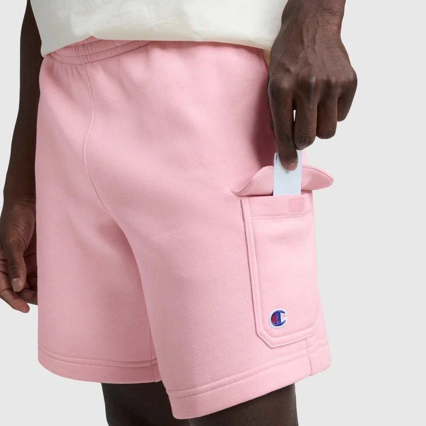 Pantaloncini cargo in pile da 8", C Logo