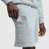 Pantaloncini cargo in pile da 8", C Logo