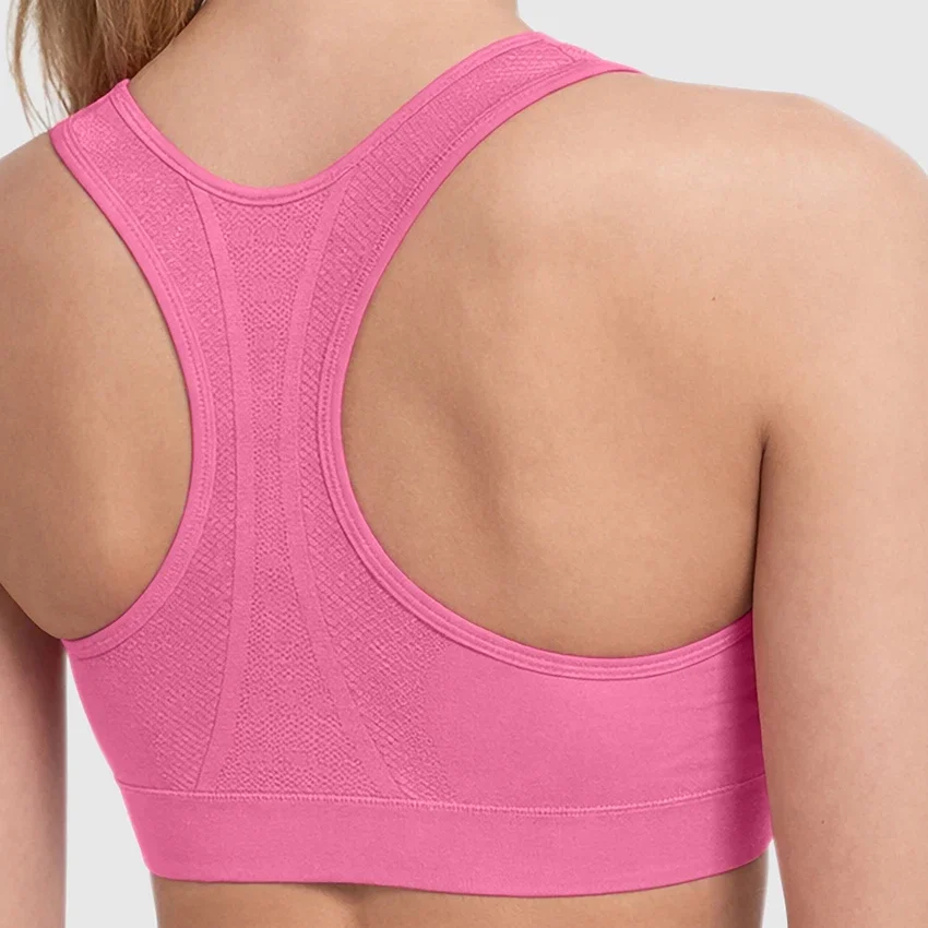 Reggiseno sportivo senza cuciture con dorso a vogatore