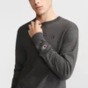 T-shirt classica a maniche lunghe, C Logo ricamato