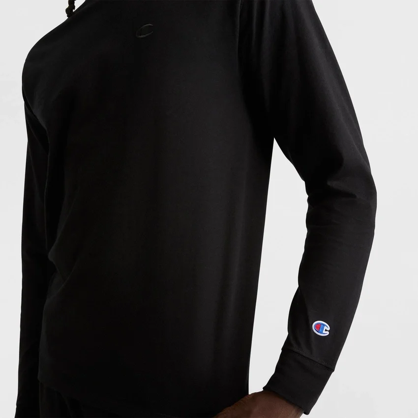 T-shirt classica a maniche lunghe, C Logo ricamato