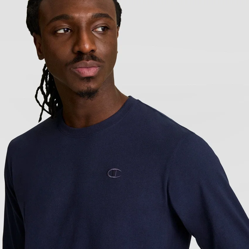 T-shirt classica a maniche lunghe, C Logo ricamato