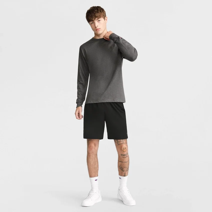 T-shirt classica a maniche lunghe, C Logo ricamato