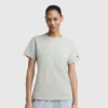 T-shirt classica, scritta tono su tono sul lato sinistro del petto