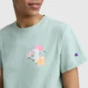 T-shirt con grafica “C” in rete floreale, C Logo