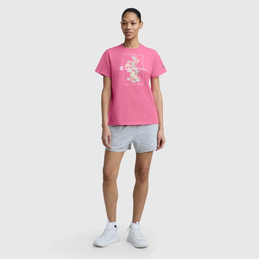 T-shirt con grafica “Painted Bouquet”, C Logo