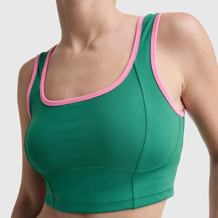 Top a reggiseno con cuciture Courtside