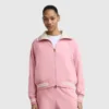 Top Pitcher con collo alto e zip integrale, C Logo