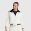 Top Pitcher con collo alto e zip integrale, C Logo