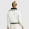Top Pitcher con collo alto e zip integrale, C Logo