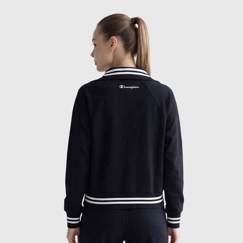 Top Pitcher con collo alto e zip integrale, C Logo
