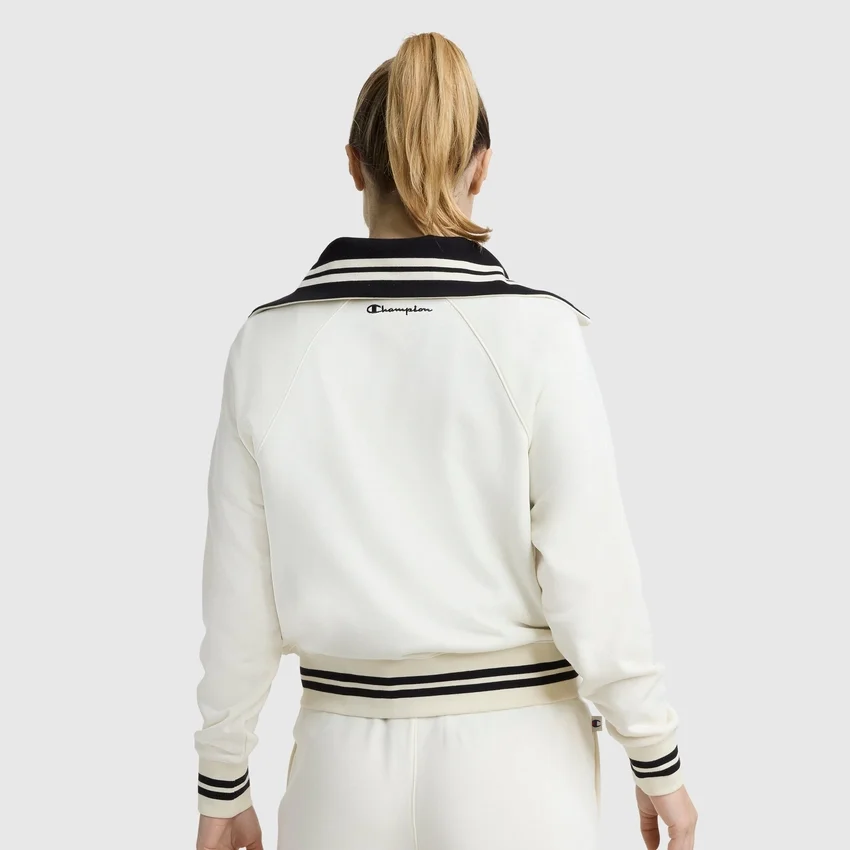 Top Pitcher con collo alto e zip integrale, C Logo