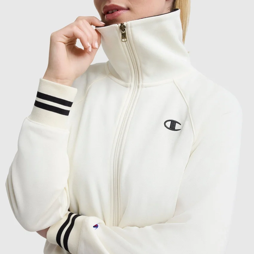 Top Pitcher con collo alto e zip integrale, C Logo