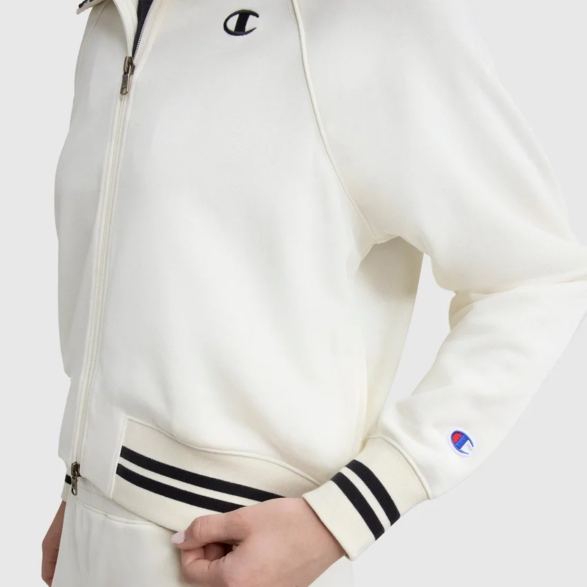 Top Pitcher con collo alto e zip integrale, C Logo