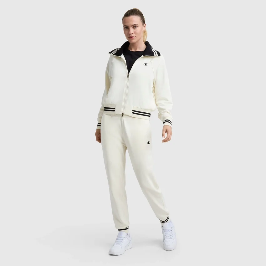 Top Pitcher con collo alto e zip integrale, C Logo