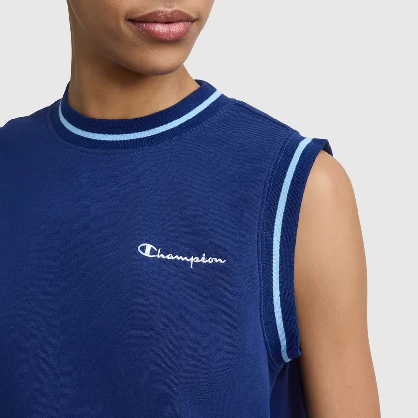 Top senza maniche Country Club, Script Logo ricamato